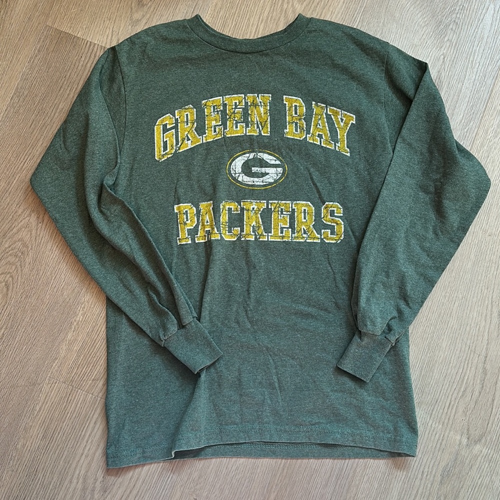 Green Bay Packers NFL Graphic Logo Long Sleeve T-Shirt Men’s S Small
